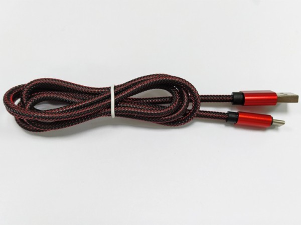 麻繩編織手機USB Type-C數據線，支持QC3.0+華為FCP快充
